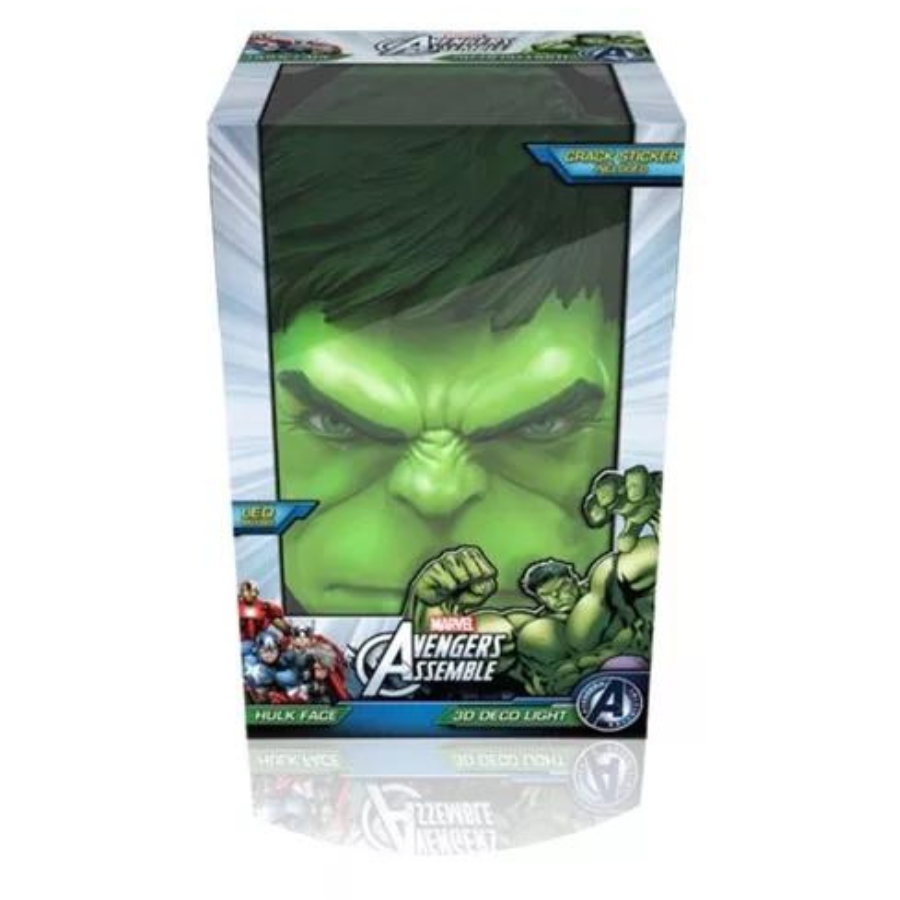 Lámpara De Aplique Mural 3D Marvel Cara De Hulk
