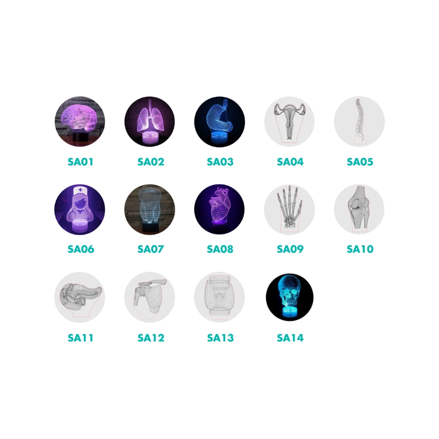 Pack Emprendimiento Salud • Lámparas Led Ilusión 3D
