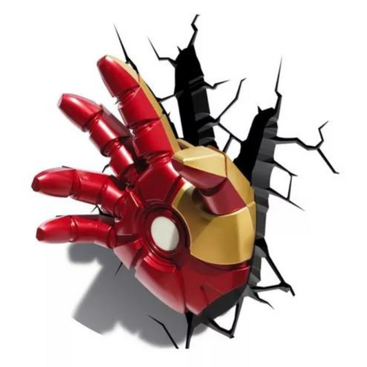 Lámpara De Aplique Mural 3D Marvel Mano De Ironman