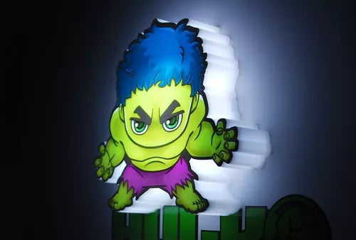 Lámpara De Aplique Mural 3D Mini Marvel Diseño De Hulk