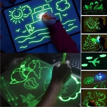 Tablero Mágico Fluorescente Educativo Niños Tamaño Pequeña A5