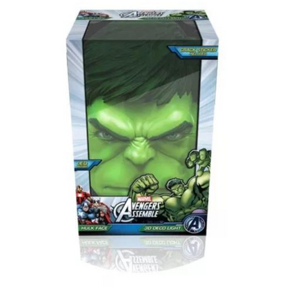 Lámpara De Aplique Mural 3D Marvel Cara De Hulk