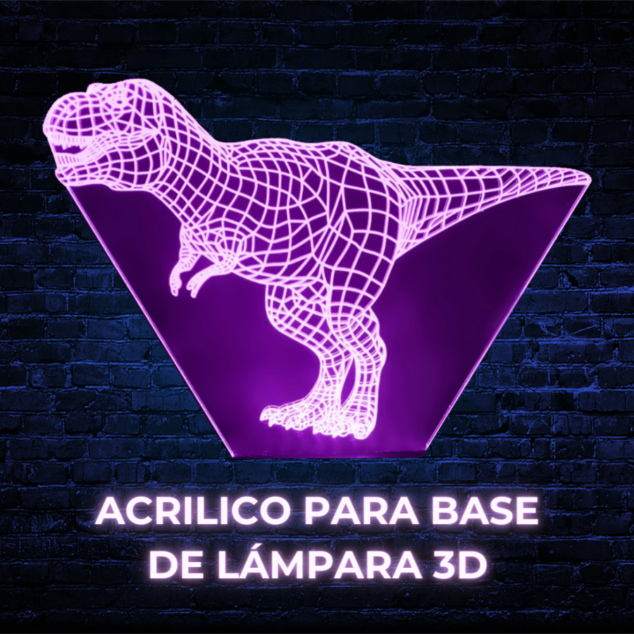 Diseño Acrilico Para Lámpara 3D (Medidas 19 X 14 Cm)