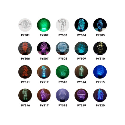 Pack Emprendimiento Películas y Series • Lámparas Led Ilusión 3D