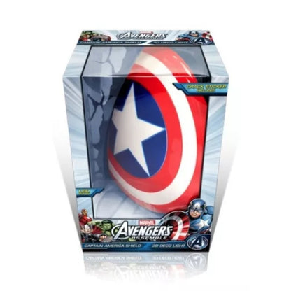 Lámpara De Aplique Mural 3D Marvel Escudo De Capitan America