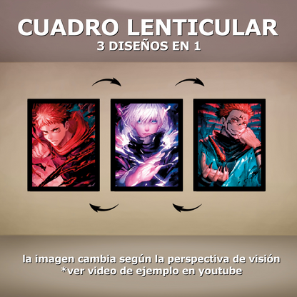 Cuadro Lenticular Anime (Incluye Poster Lenticular + Marco + Caja Individual Con Protección)