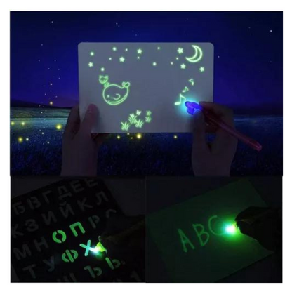 Tablero Mágico Fluorescente Educativo Niños Tamaño Grande A3