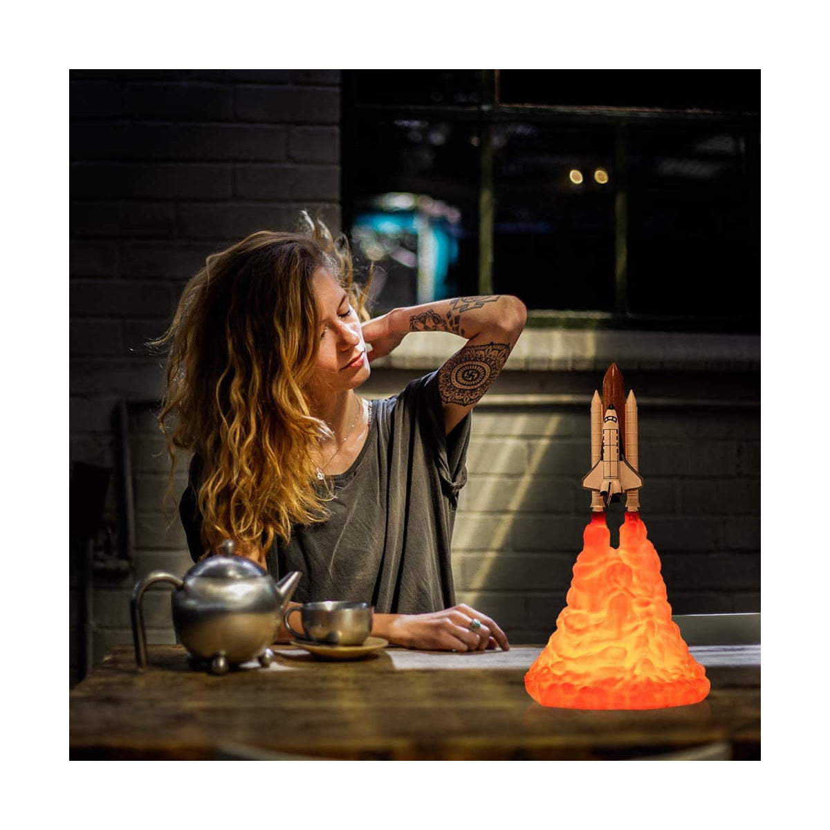 Rocket Lamp Decorativa 3D Print (3 Variables) (Challenger, Special, Apollo 11)