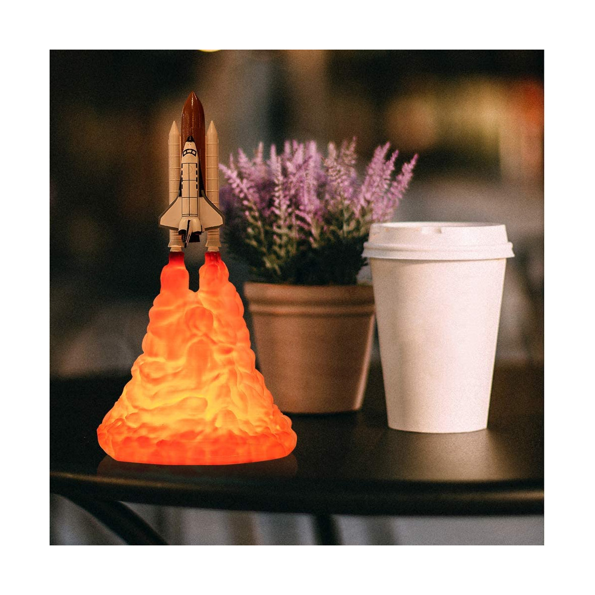 Rocket Lamp Decorativa 3D Print (3 Variables) (Challenger, Special, Apollo 11)