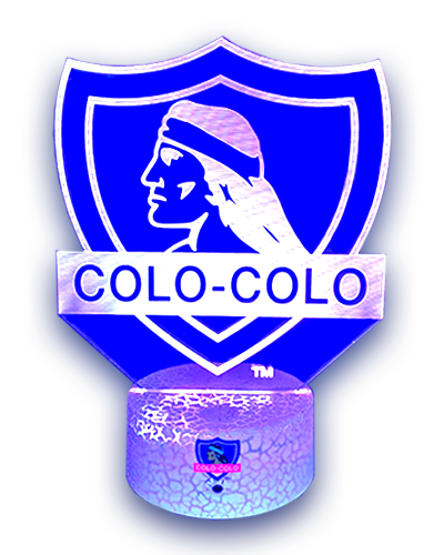 Lámpara 3D Colo Colo Base Grieta (Incluye Base Con Logo Colo Colo + Cable Usb + Control Remoto)