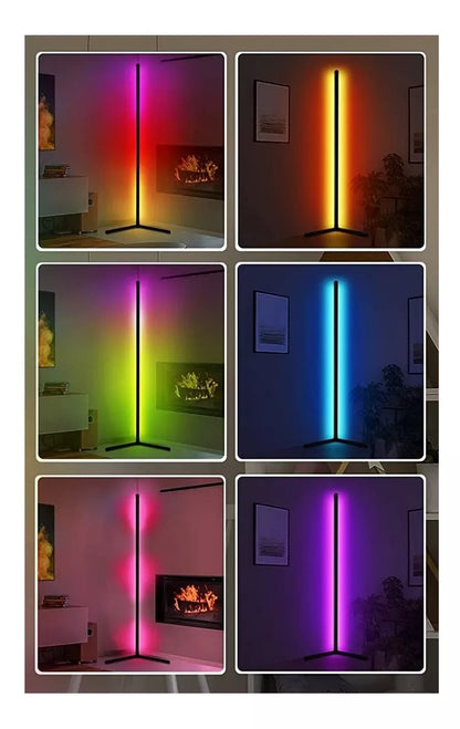 Lámpara De Pie Led Rgb Premium Esquina Multicolor + Control