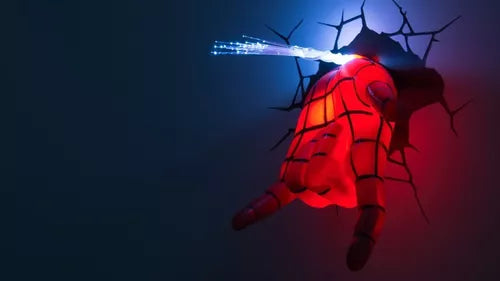 Lámpara De Aplique Mural 3D Marvel Mano De Spiderman