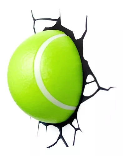 Lámpara De Aplique Mural 3D Deportiva Pelotas De Tenis