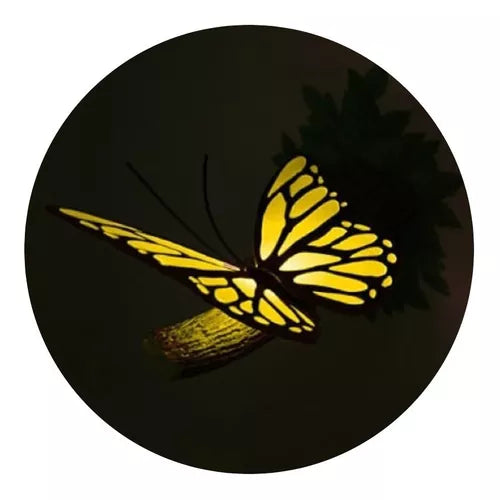 Lámpara De Aplique Mural 3D Naturaleza Mariposa Amarilla