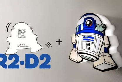 Lámpara De Aplique Mural 3D Mini Star Wars Diseño De R2D2