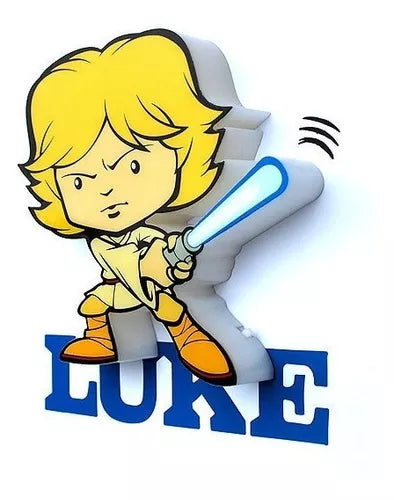 Lámpara De Aplique Mural 3D Mini Star Wars Diseño De Luke Skywalker