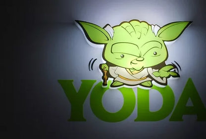 Lámpara De Aplique Mural 3D Mini Star Wars Diseño De Maestro Yoda