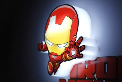 Lámpara De Aplique Mural 3D Mini Marvel Diseño De Ironman