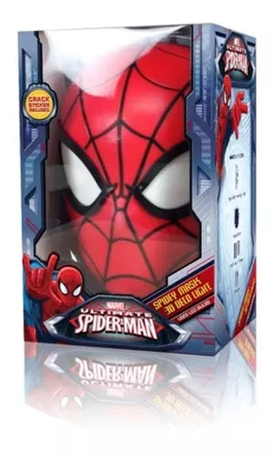 Lámpara De Aplique Mural 3D Marvel Cara De Spiderman