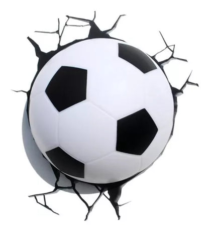 Caja con 4 Aplique Mural 3D Deportiva Balon De Futbol
