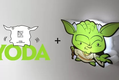 Lámpara De Aplique Mural 3D Mini Star Wars Diseño De Maestro Yoda