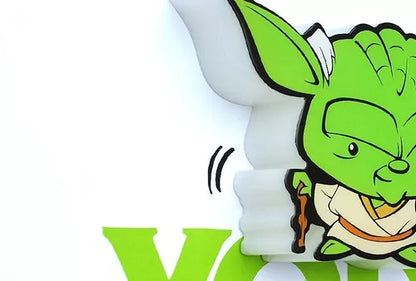 Lámpara De Aplique Mural 3D Mini Star Wars Diseño De Maestro Yoda