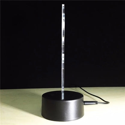 Lampara 3D Base Negra (Incluye Base + Diseño Acrilico + Cable Usb)