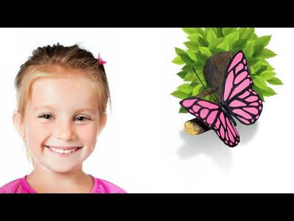 Lámpara De Aplique Mural 3D Naturaleza Mariposa Rosa